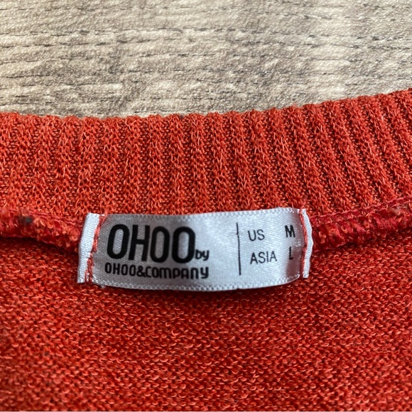 Terrycloth Burnt Orange Sweater - Picture 12 of 12